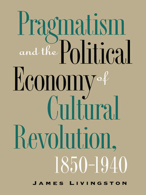 cover image of Pragmatism and the Political Economy of Cultural Revolution, 1850–1940